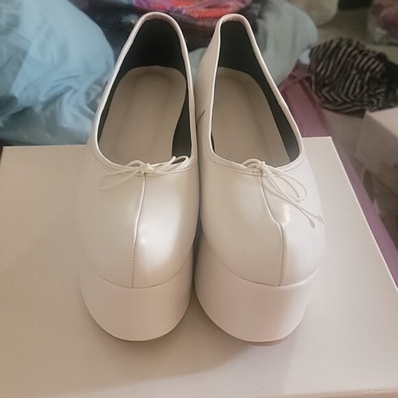 Flat Apartment Ballerina Platform Lambskin Shoes - Picture 6 of 12